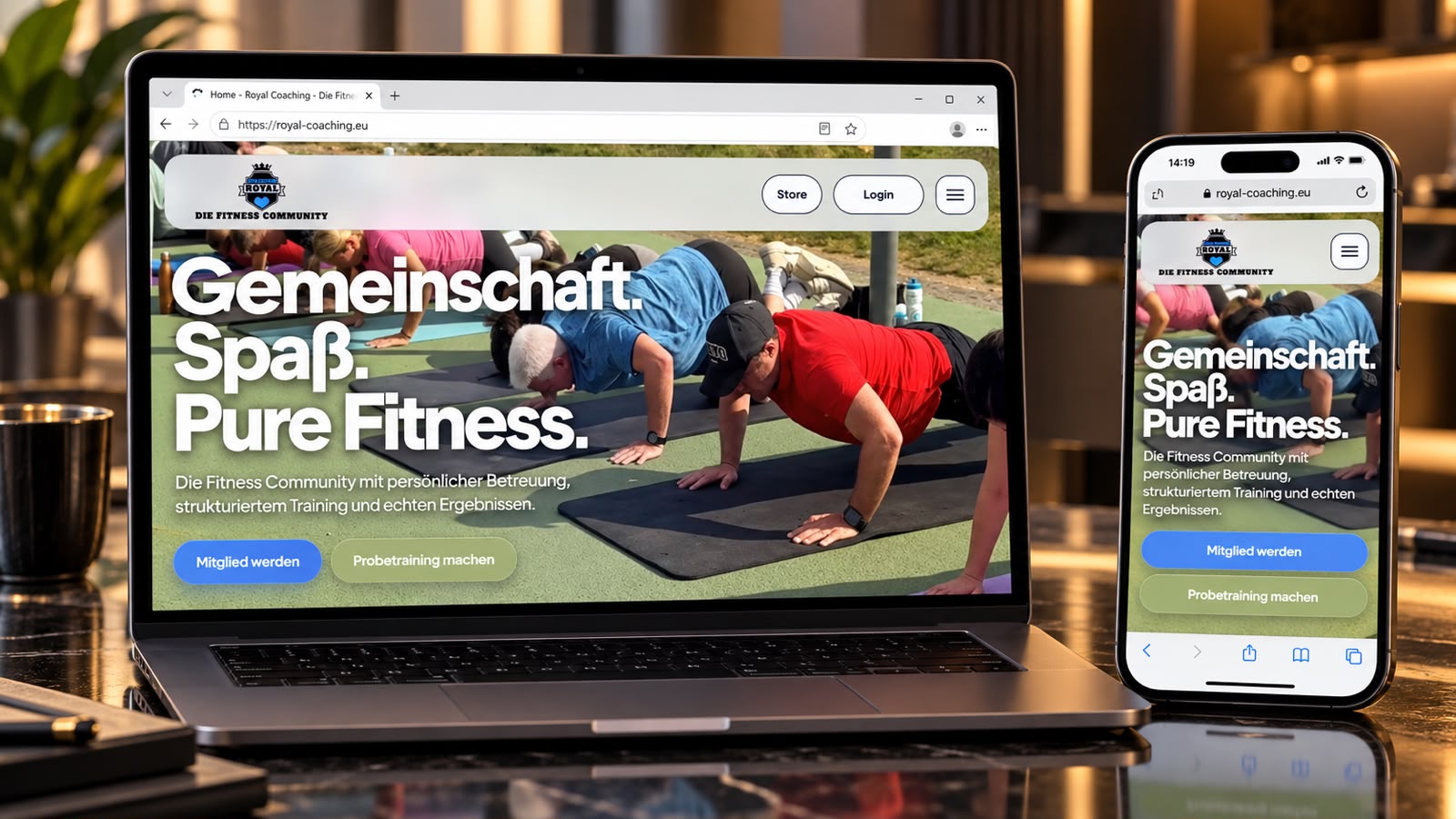 Homepage von Royal Coaching
